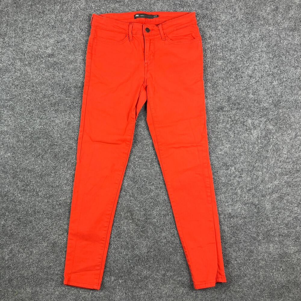 Levi's Legging Jeans Womens Size 6‎ 28 Red Mid Rise Super Skinny Stretch Denim